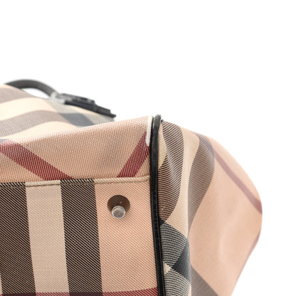 Burberry Patent Trim Supernova Check Medium Melbury Tote Black 8 of 14