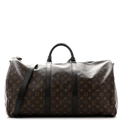 Louis Vuitton Monogram Macassar Keepall Bandouliere 55 1 of 14