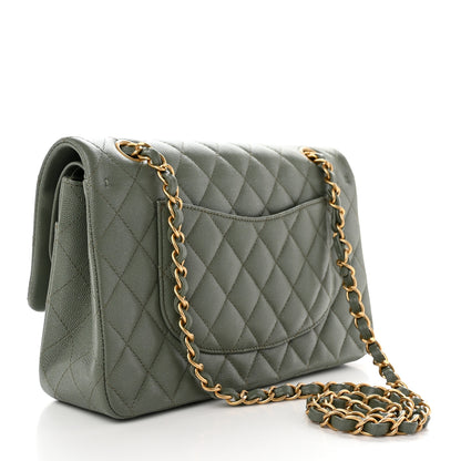 Chanel Iridescent Caviar Quilted Medium Double Flap Light Green 2 of 11