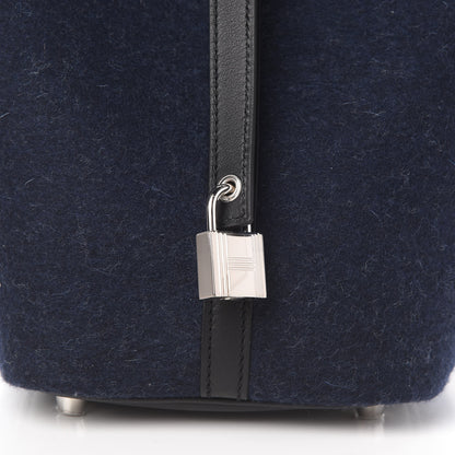 Hermes Feutre Swift Picotin Lock 18 PM Bleu Nuit Black 10 of 13
