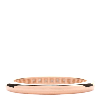 Tiffany 18K Rose Gold Diamond .17ctw Half Circle Soleste Band Ring 49 5 3 of 4