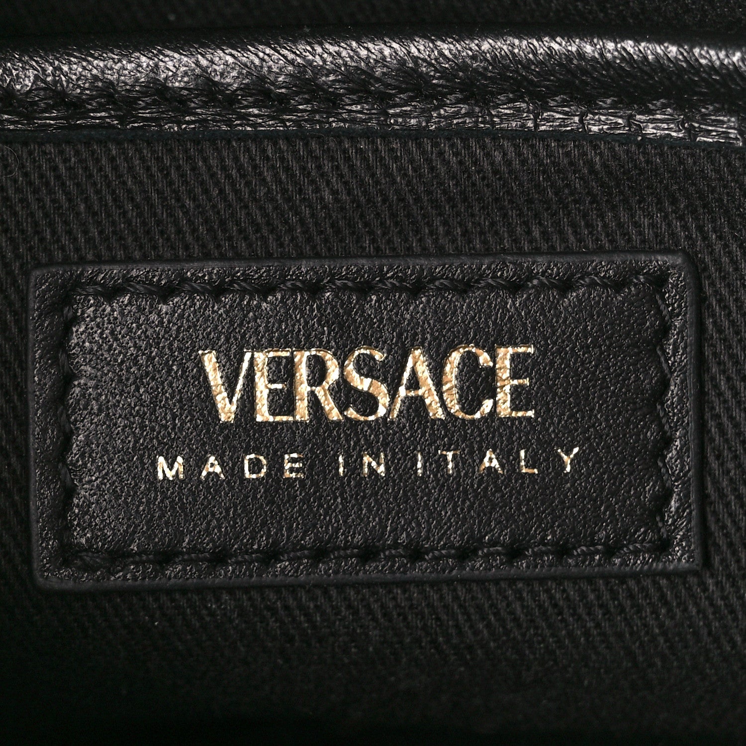 Versace Nappa Quilted Virtus Shoulder Bag Black 6 of 12