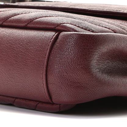 Saint Laurent Sheepskin Matelasse Chevron Monogram Medium College Bag Rouge Legion 10 of 10