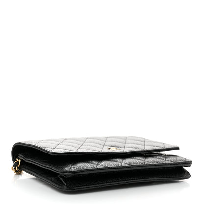 Chanel Caviar Quilted Wallet On Chain WOC Black 4 of 12