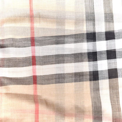 Burberry Wool Silk Gauze Giant Check Lightweight Scarf Archive Beige 3 of 4