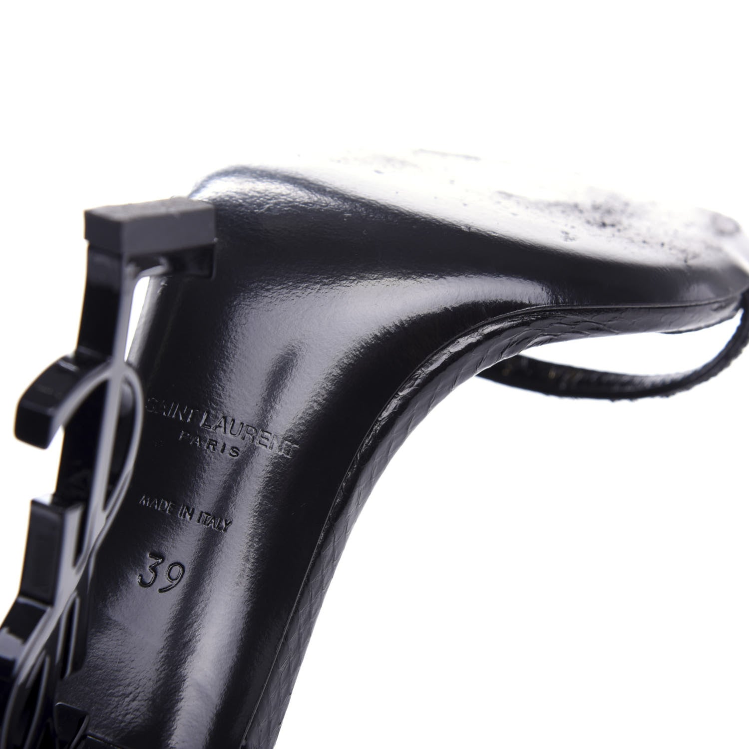 Saint Laurent Glitter Opyum 110 Sandals 39 Black 10 of 11