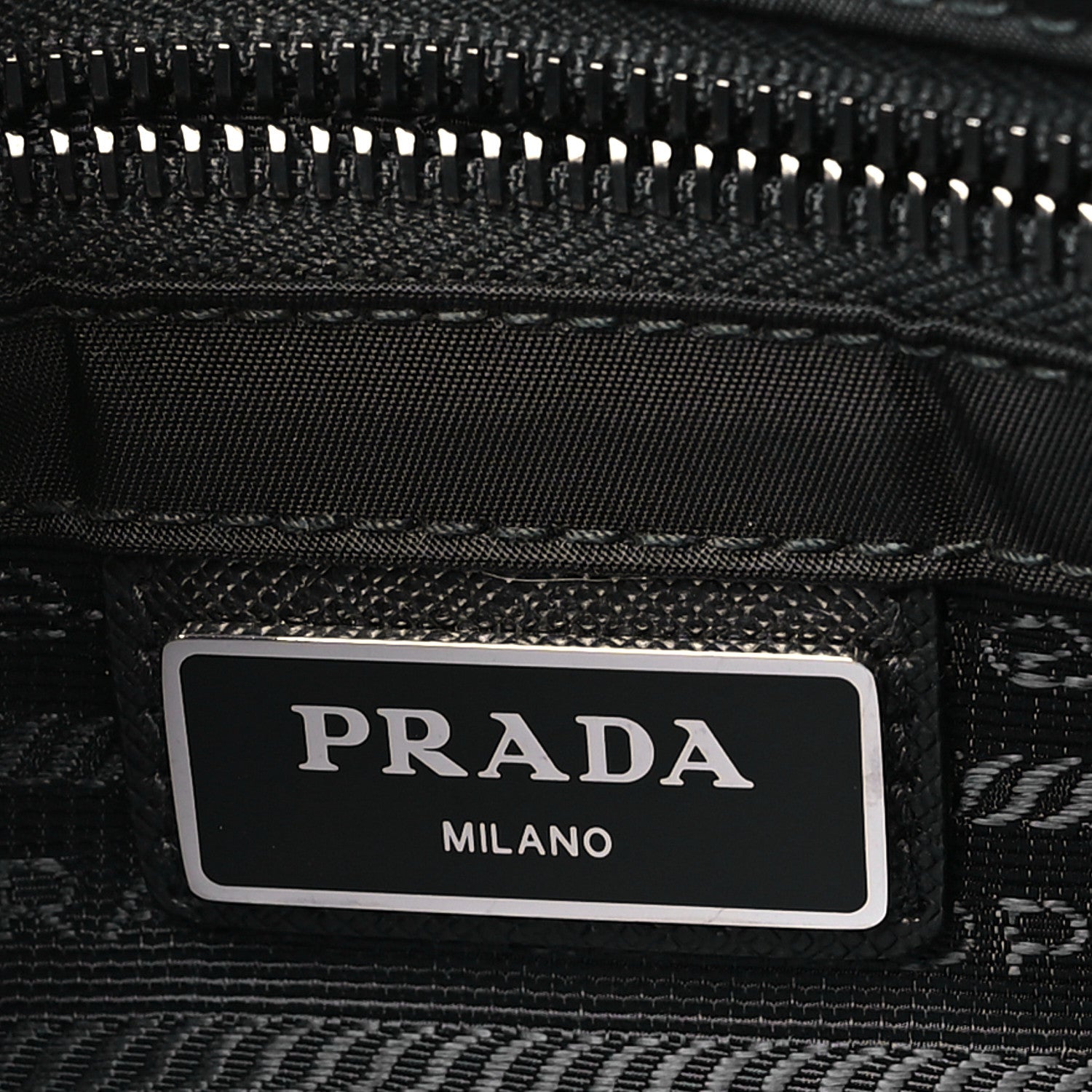 Prada Tessuto Nylon Saffiano Large Double Snap Buckle Messenger Bag Black 6 of 10