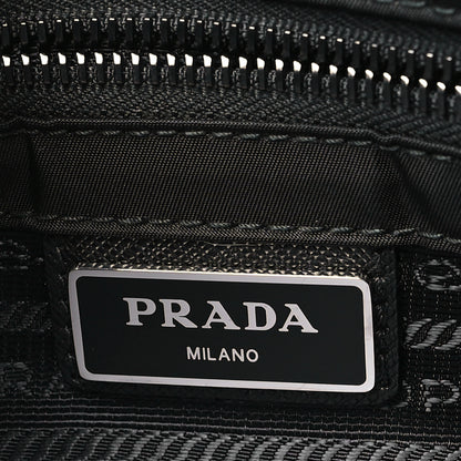 Prada Tessuto Nylon Saffiano Large Double Snap Buckle Messenger Bag Black 6 of 10