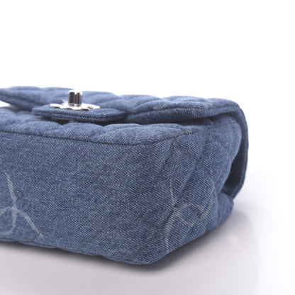 Chanel Denim CC Quilted Mini Square Flap Blue 9 of 11