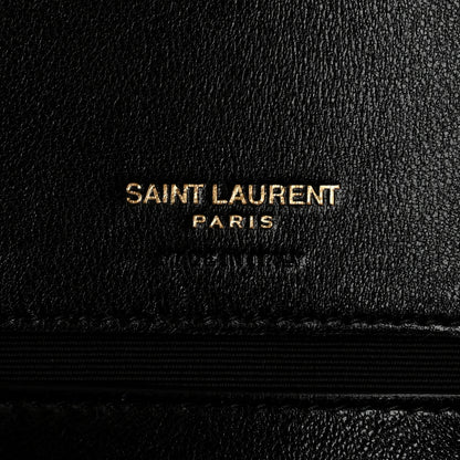 Saint Laurent Lambskin Chevron Quilted Small Loulou Black 7 of 12