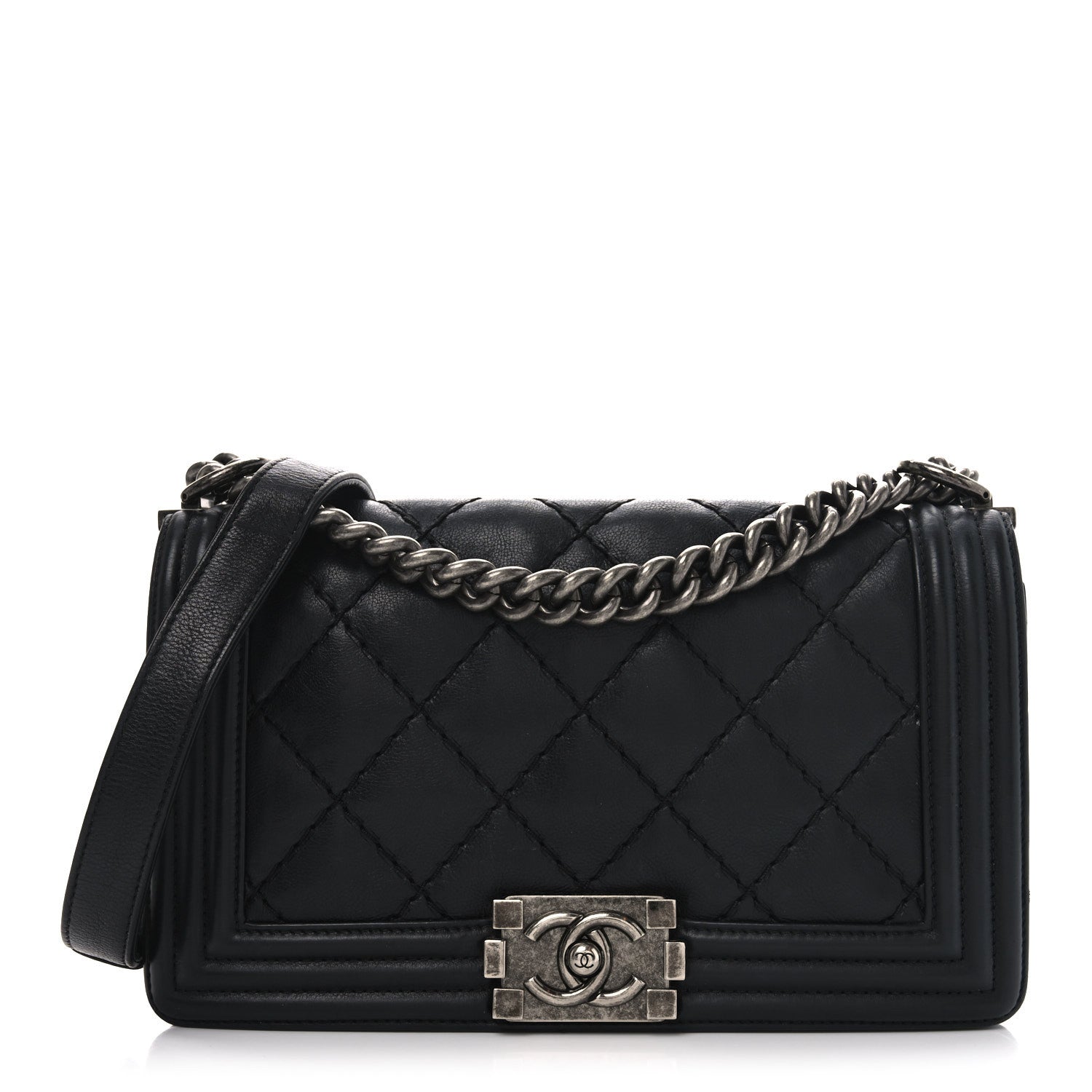 Chanel Calfskin Quilted Small Boy Flap Black 1 of 10
