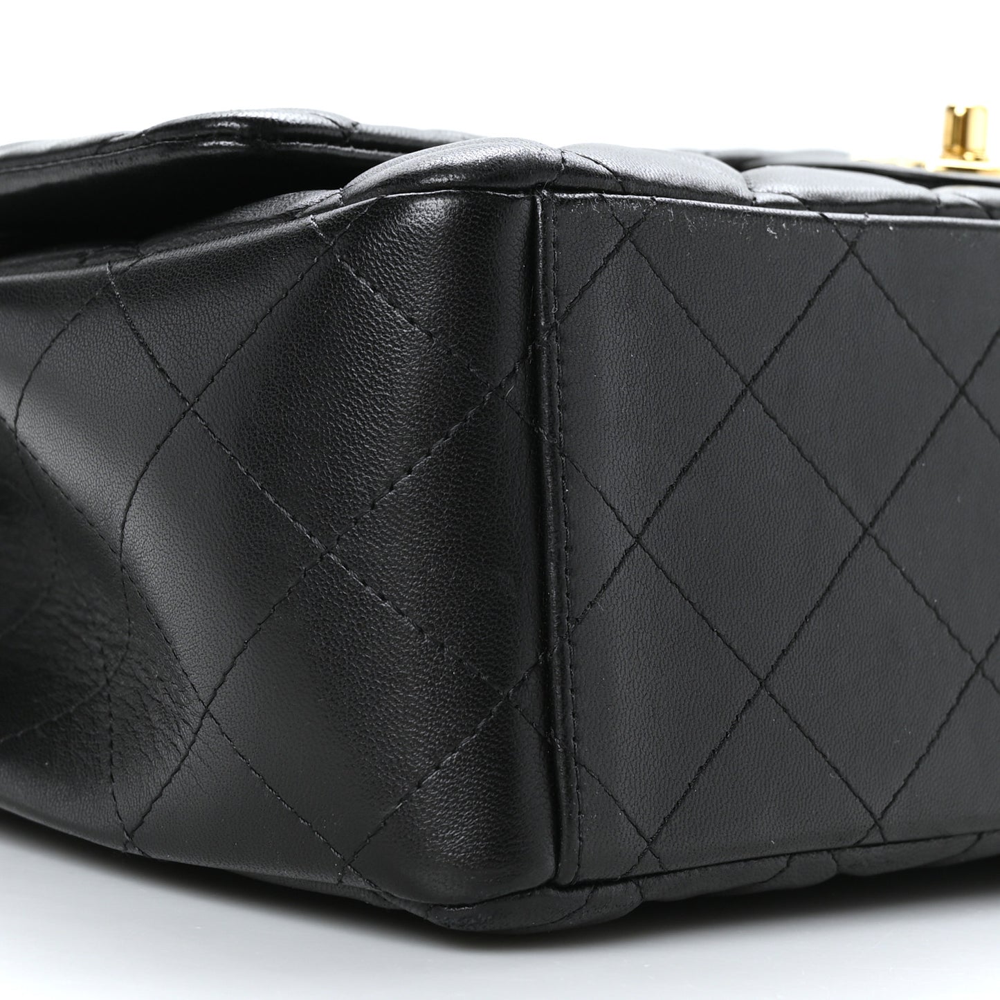 Lambskin Quilted Maxi Double Flap Black