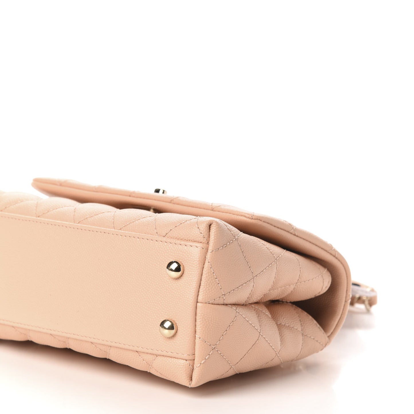 Caviar Quilted Mini Coco Handle Flap Light Pink