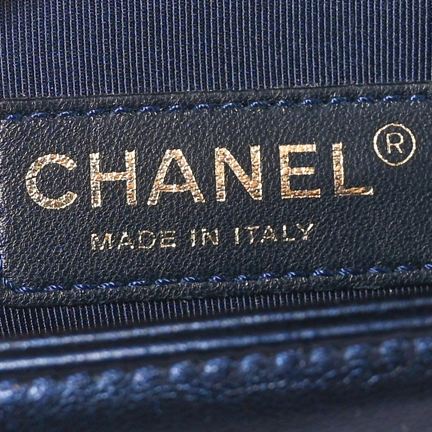 Chanel Lambskin Embossed Medium Boy Cube Flap Navy 5 of 10