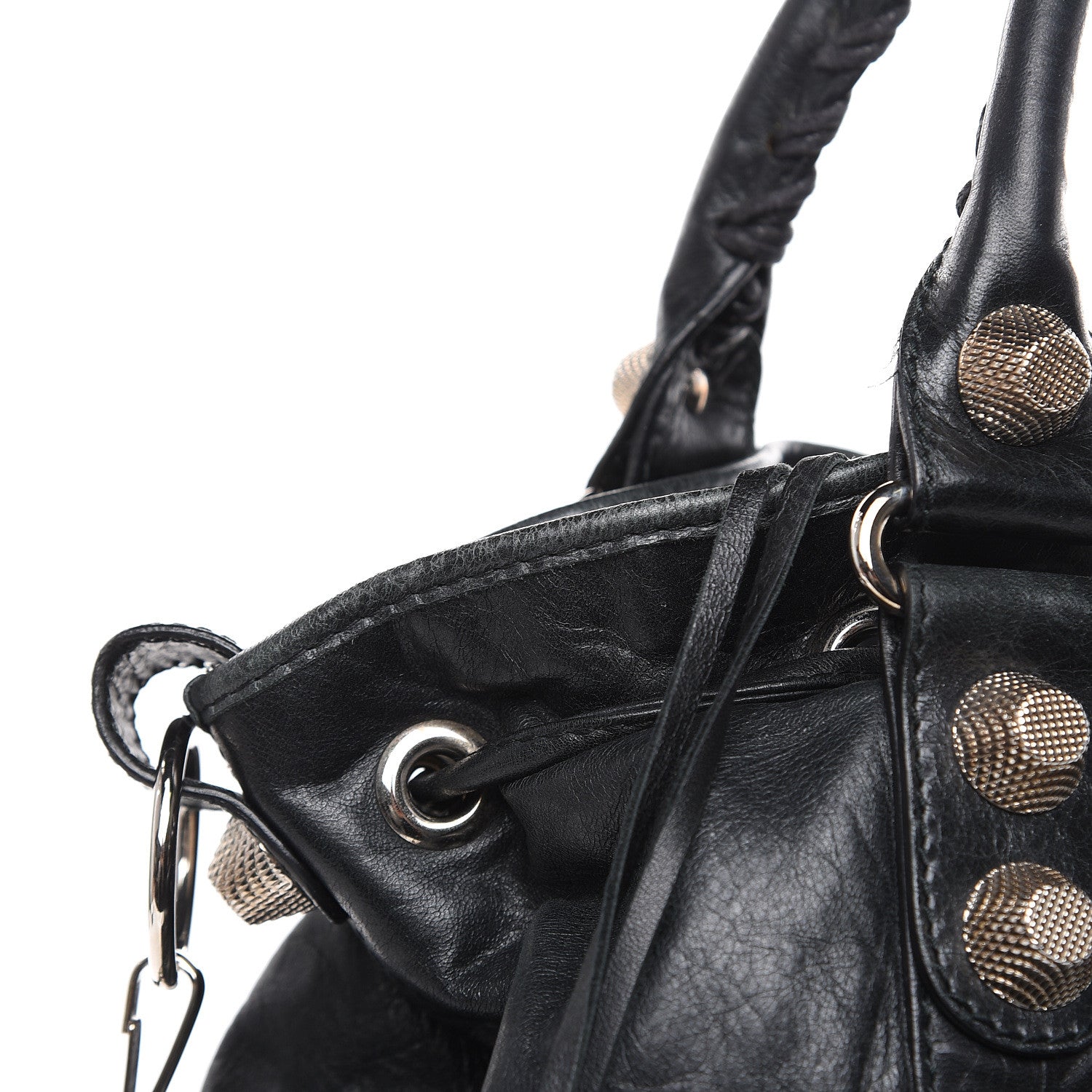 Balenciaga Agneau Giant 21 Silver Hardware Pompon Black 16 of 18