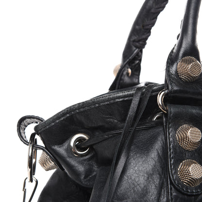 Balenciaga Agneau Giant 21 Silver Hardware Pompon Black 16 of 18