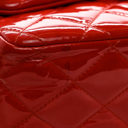 Chanel Patent Quilted Jumbo Double Flap Red 15 of 15