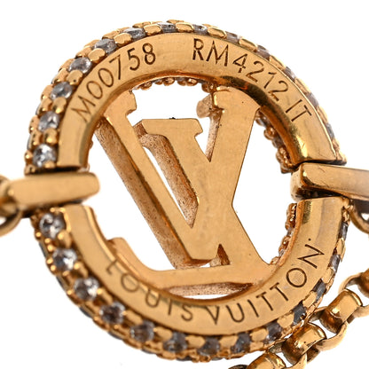 Louis Vuitton Metal Crystal Louise By Night Bracelet Gold 4 of 5