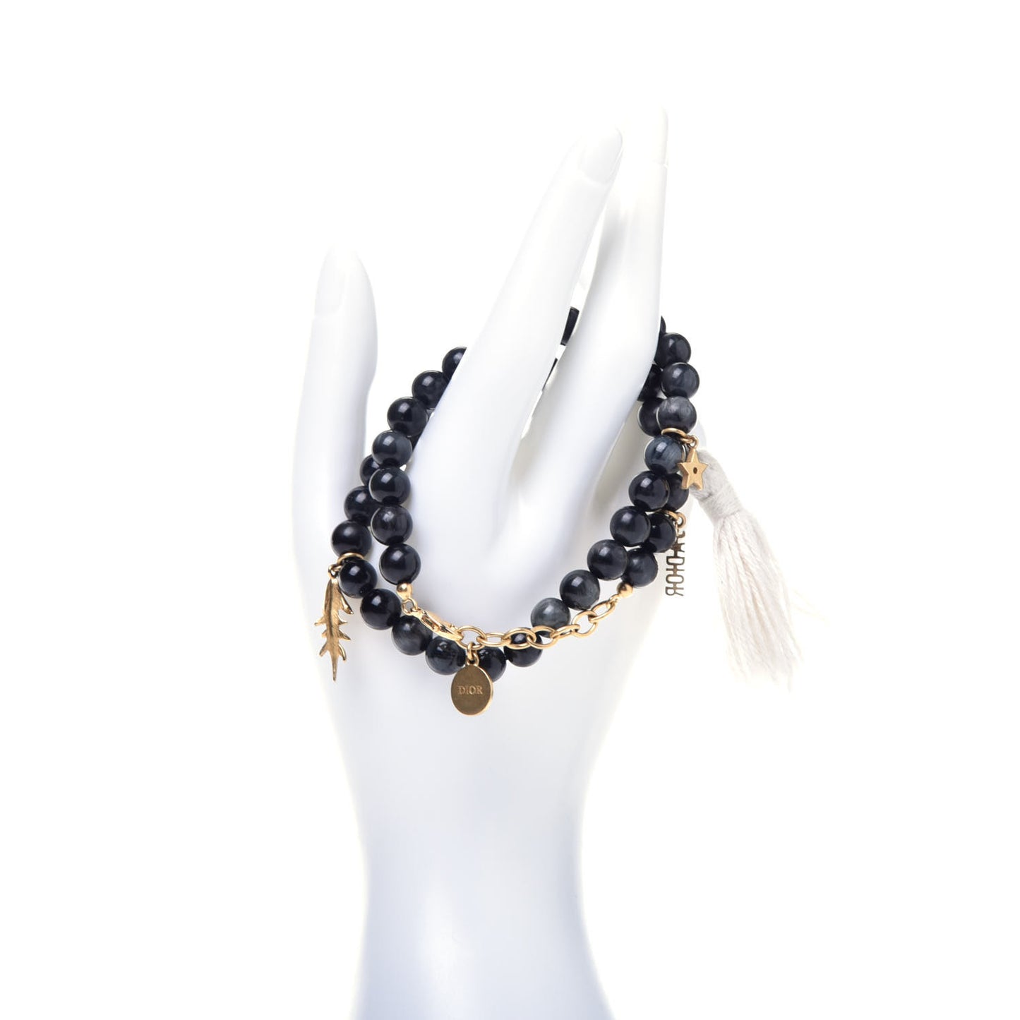 Metal Gray Hawk Jardin Double Bracelet Black Gold