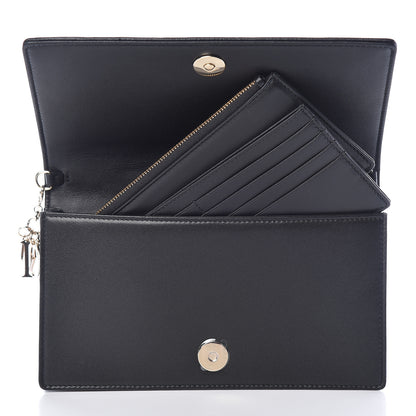 Christian Dior Lambskin Cannage Lady Dior Pouch Black 9 of 11