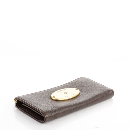 Mulberry Natural Leather Slim Zip Around Wallet Chocolate 4 of 5
