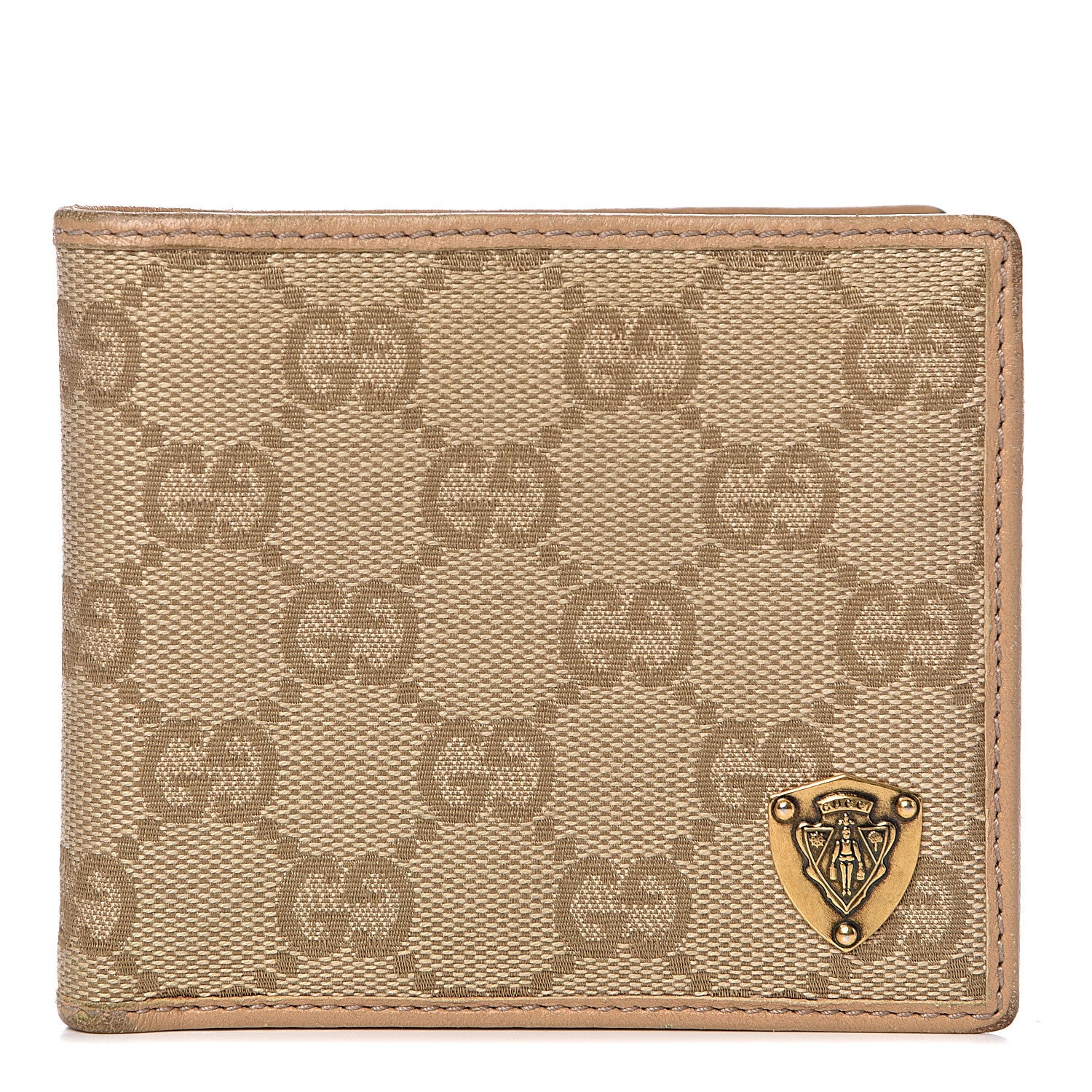 Gucci Mens Monogram Hysteria Bi-Fold Wallet Brown 1 of 10