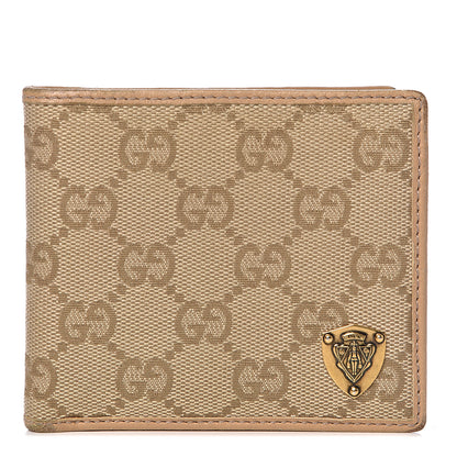Gucci Mens Monogram Hysteria Bi-Fold Wallet Brown 1 of 10