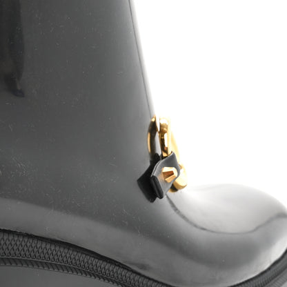 Gucci Rubber Horsebit Knee High Boots 37 Black 9 of 9