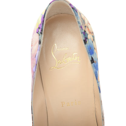 Christian Louboutin Satin Crepe Floral Pigalle Follies 100 Pumps 38 Multicolor 7 of 8