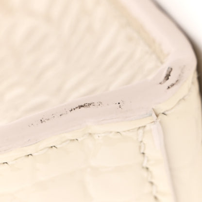 Balenciaga Shiny Calfskin Monochrome Crocodile Embossed Small Hourglass Top Handle Bag Nacre 13 of 13