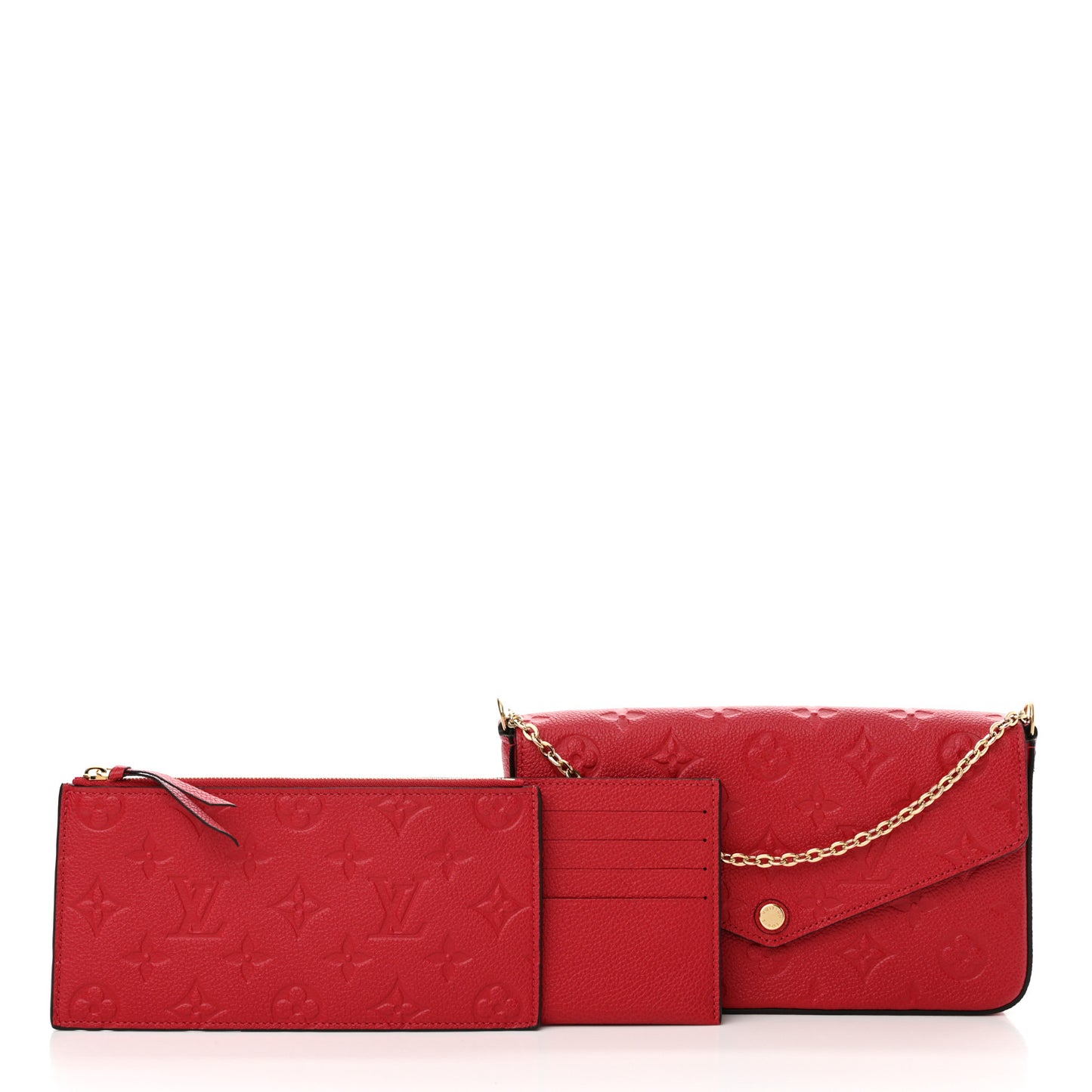 Empreinte Pochette Felicie Chain Wallet Scarlet