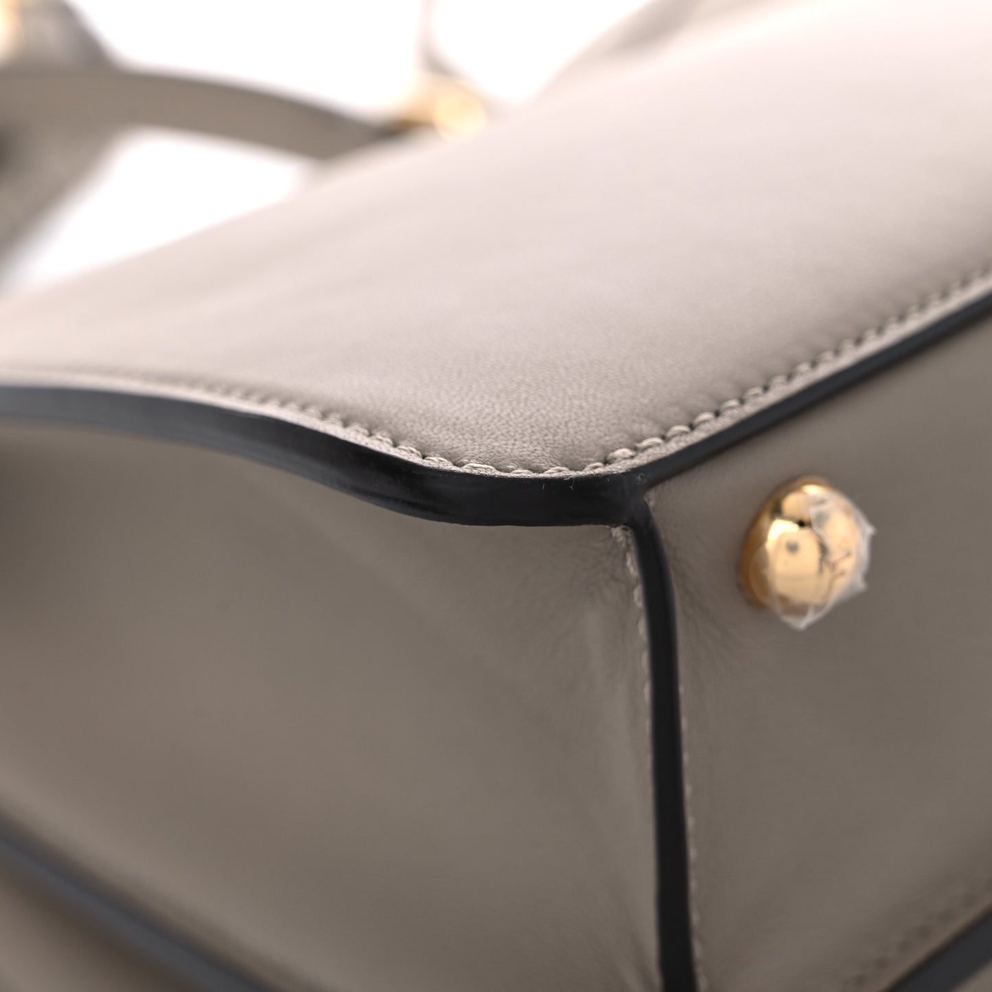 Vitello Seta Chenille FF Medium Peekaboo I SEE U Satchel Tortora Nuvola