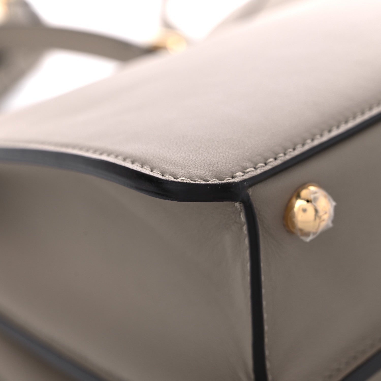 Fendi Vitello Seta Chenille FF Medium Peekaboo I SEE U Satchel Tortora Nuvola 7 of 11