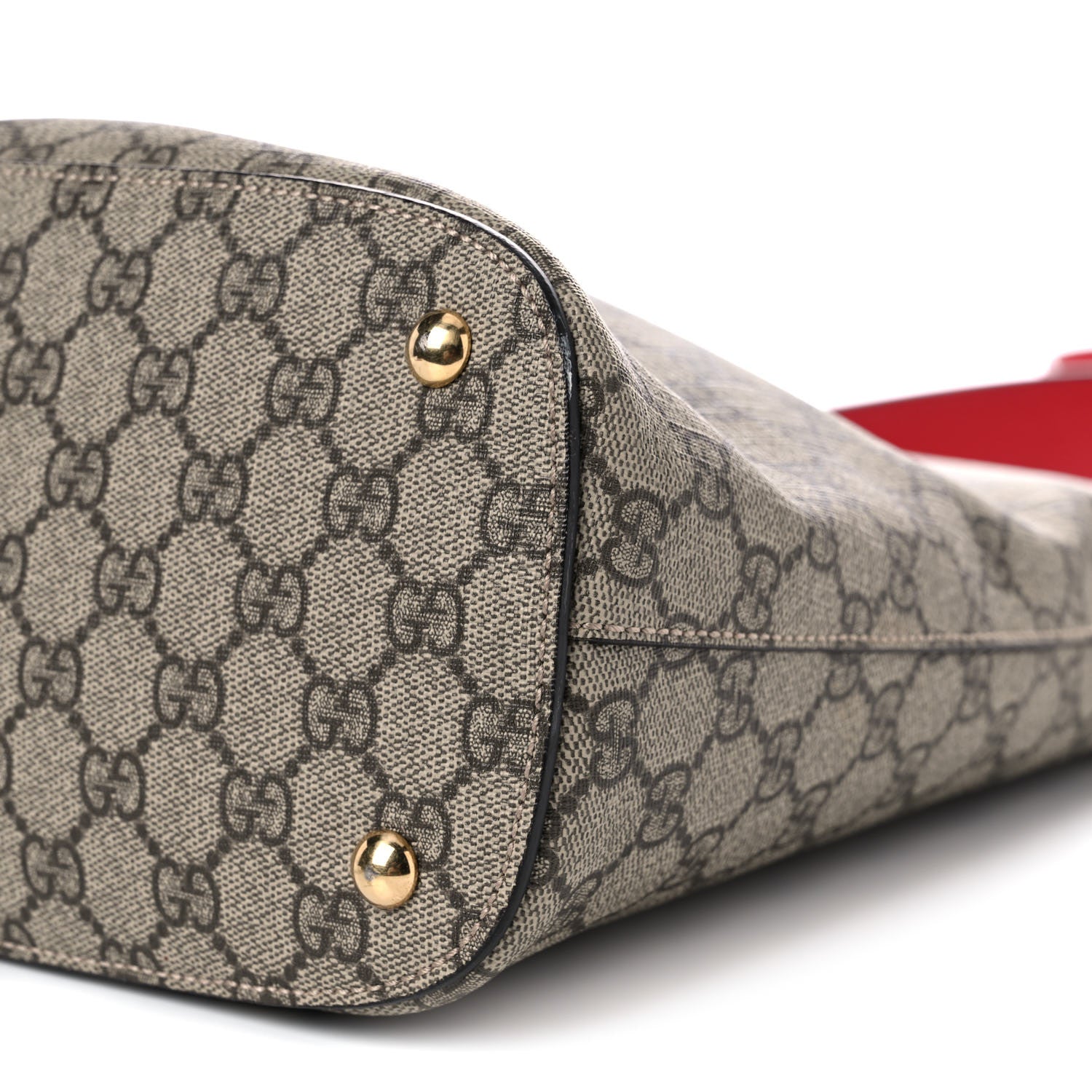 Gucci GG Supreme Monogram Linea A Hobo Red 4 of 12