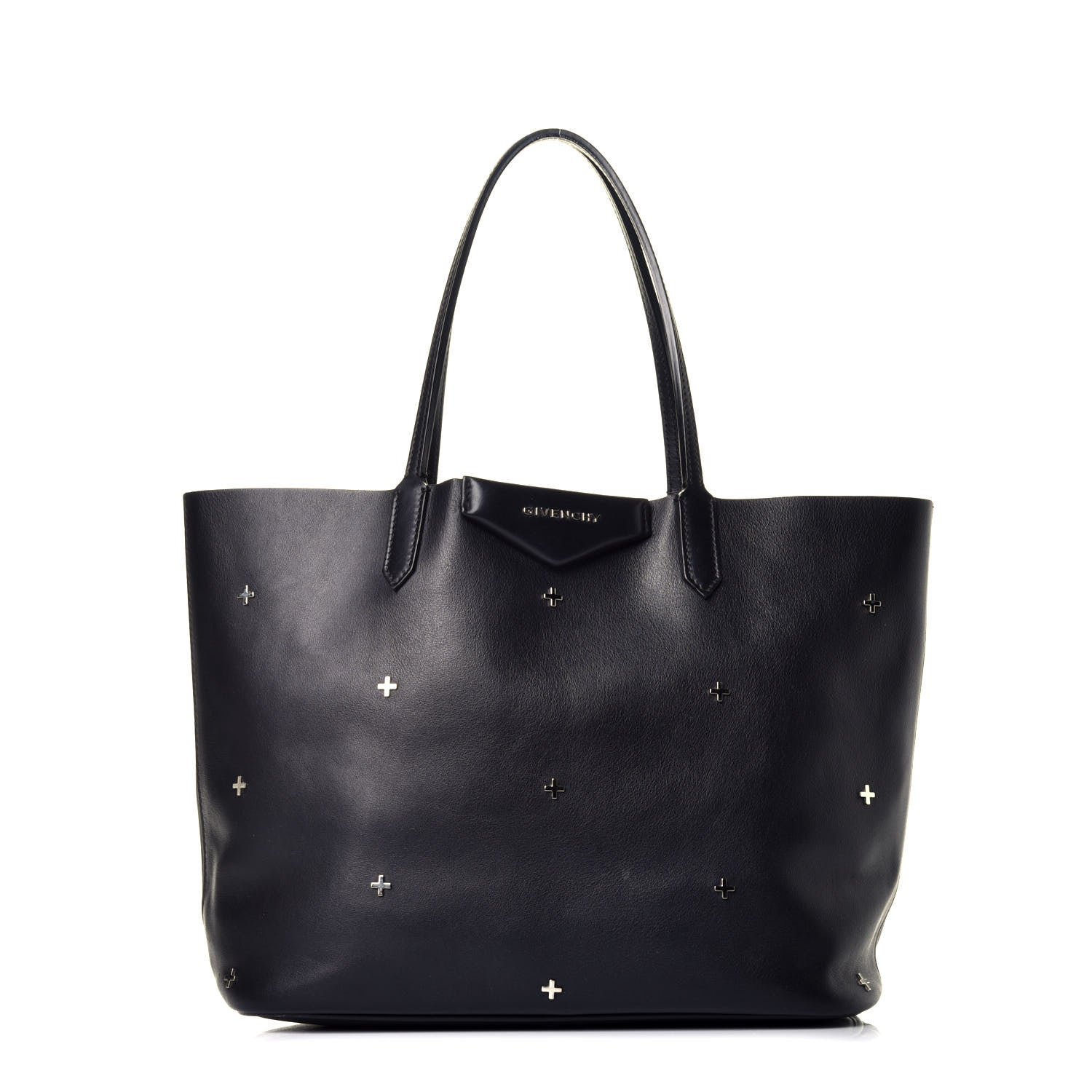 Givenchy Calfskin Metal Cross Small Antigona Tote Black 1 of 15