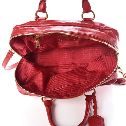 Prada Vitello Shine Bauletto Rosso 5 of 9