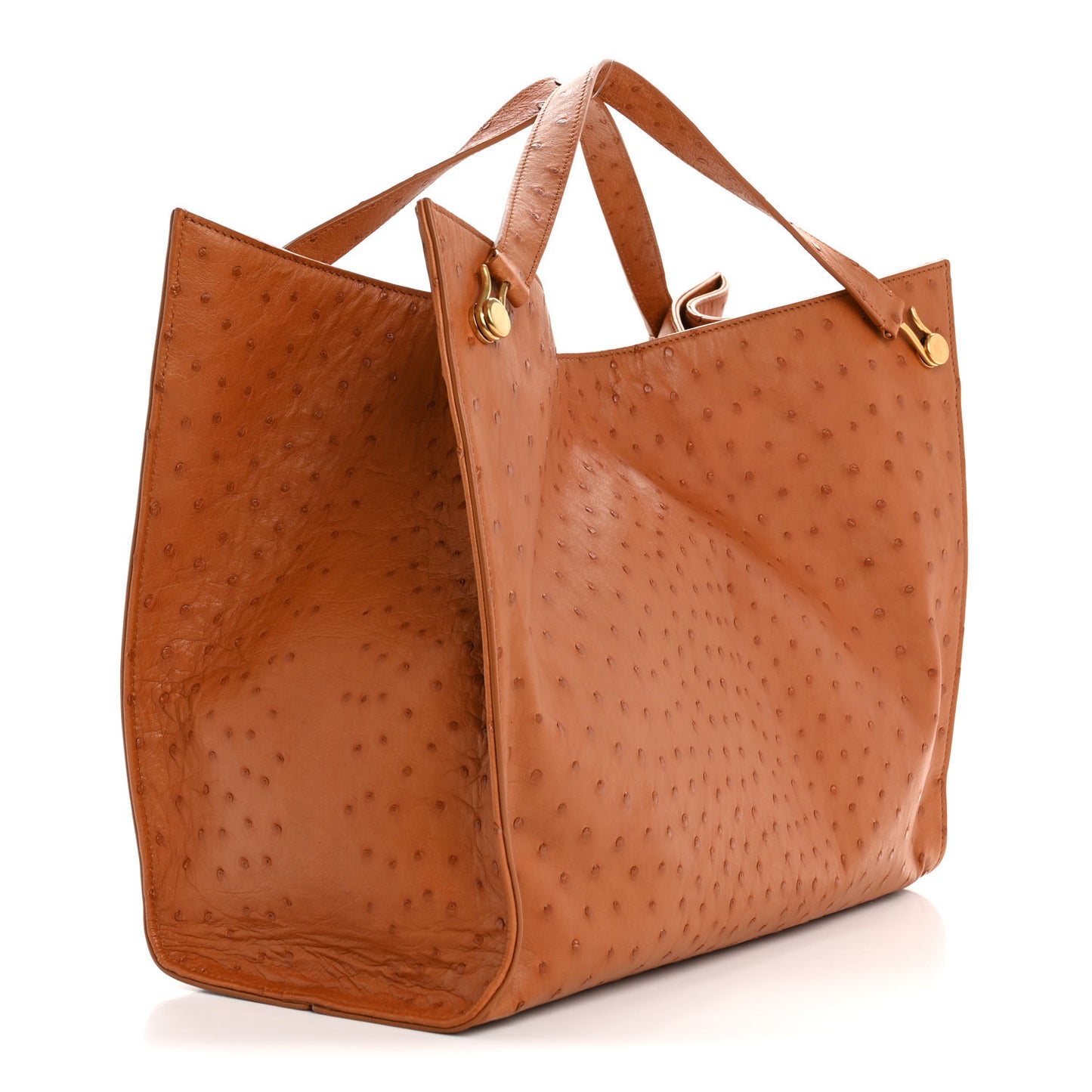 Ostrich Alexia Bag Caramel