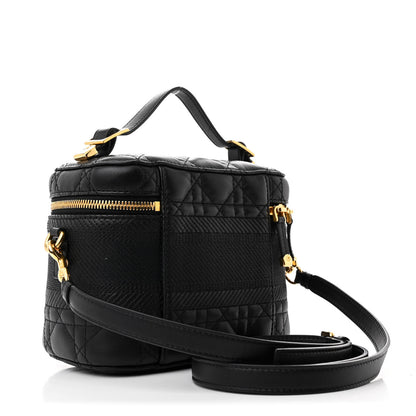 Christian Dior Lambskin Cannage Small Diortravel Vanity Case Black 3 of 12