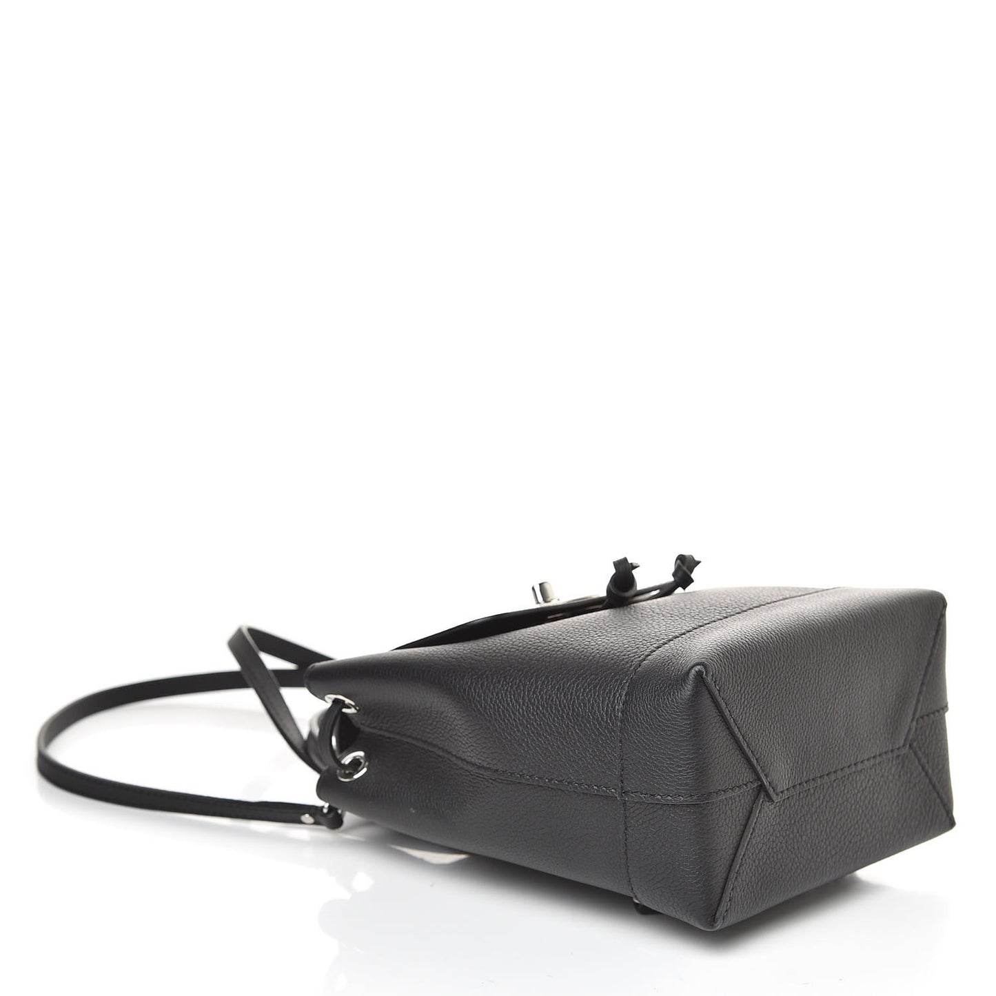 Calfskin Lockme Mini Backpack Black
