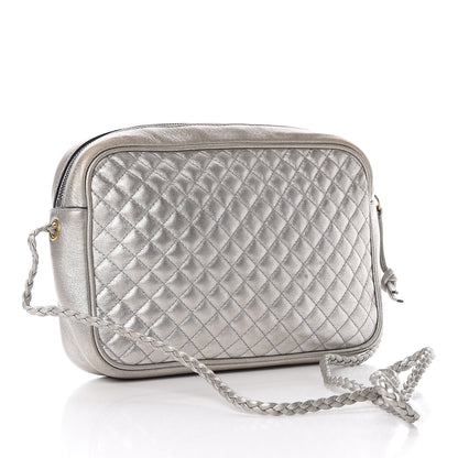 Gucci Laminated Nappa Web Trapuntata Small GG Shoulder Bag Argento 3 of 10