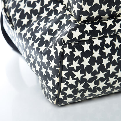 Saint Laurent Calfskin Star Print Hunting Backpack Black White 9 of 10