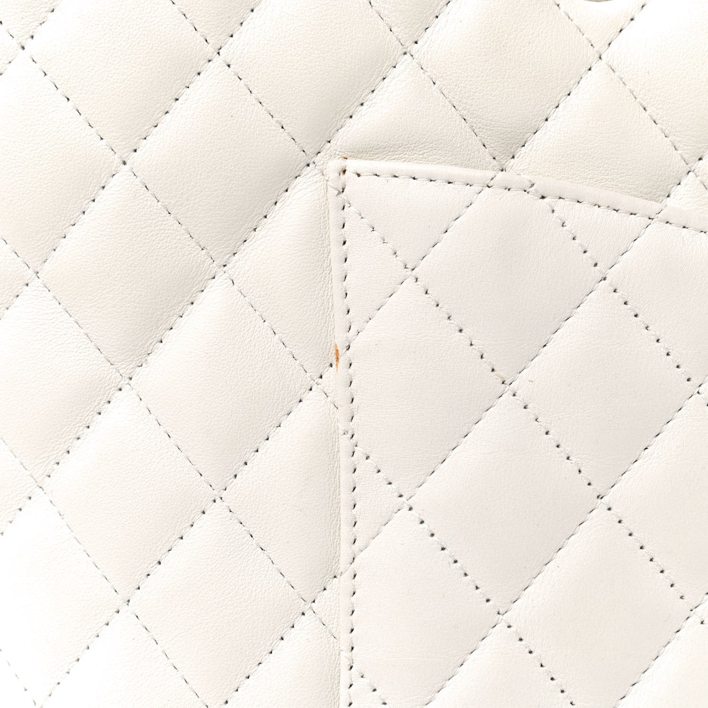 Calfskin Quilted Large Cambon Tote White Black