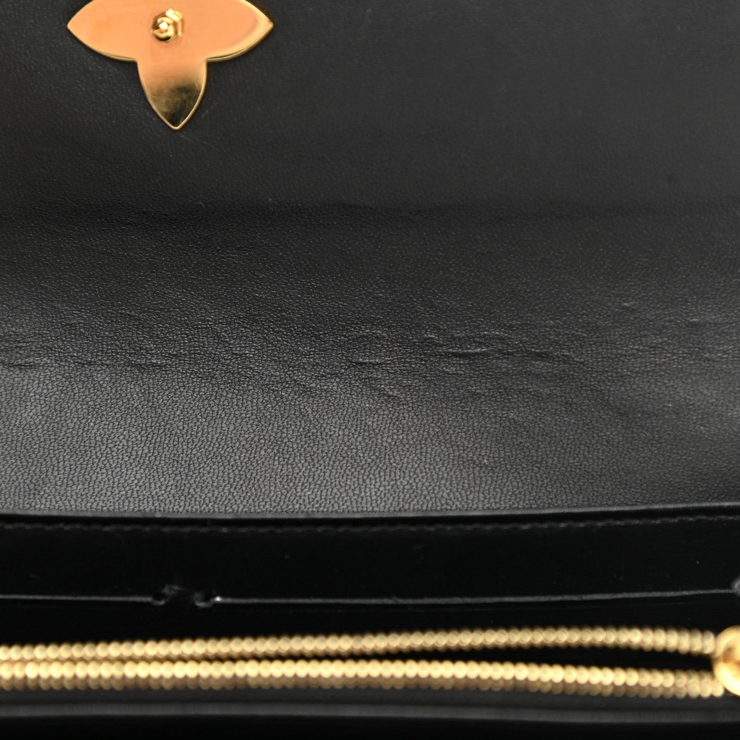 Louis Vuitton Monogram Flower Lock Long Wallet Black 7 of 9