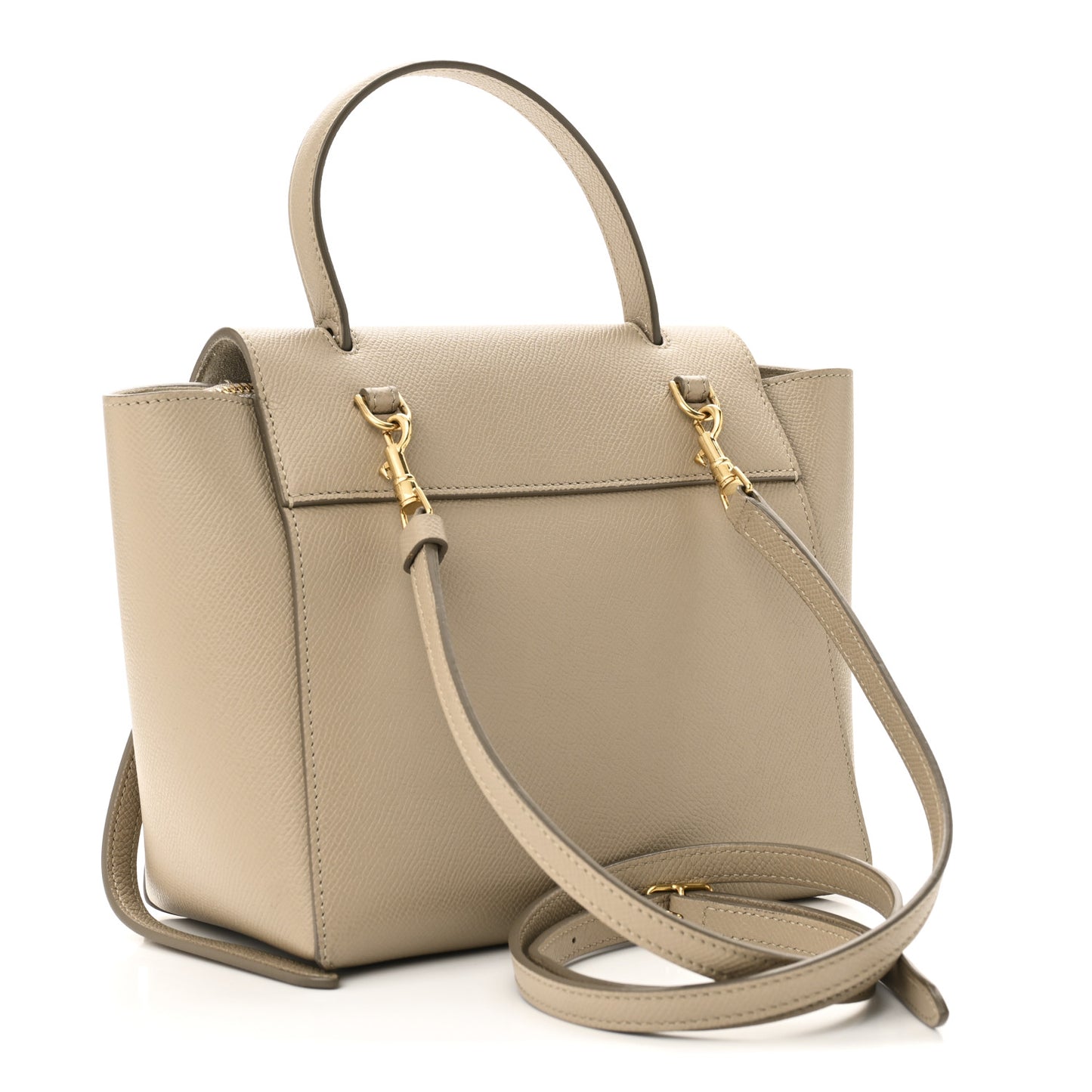Grained Calfskin Nano Belt Bag Light Taupe