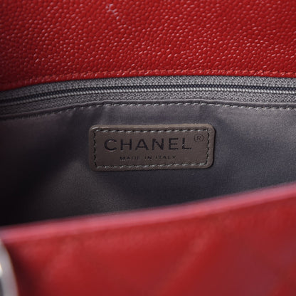 Chanel Caviar Quilted Grand Shopping Tote GST Red 6 of 9