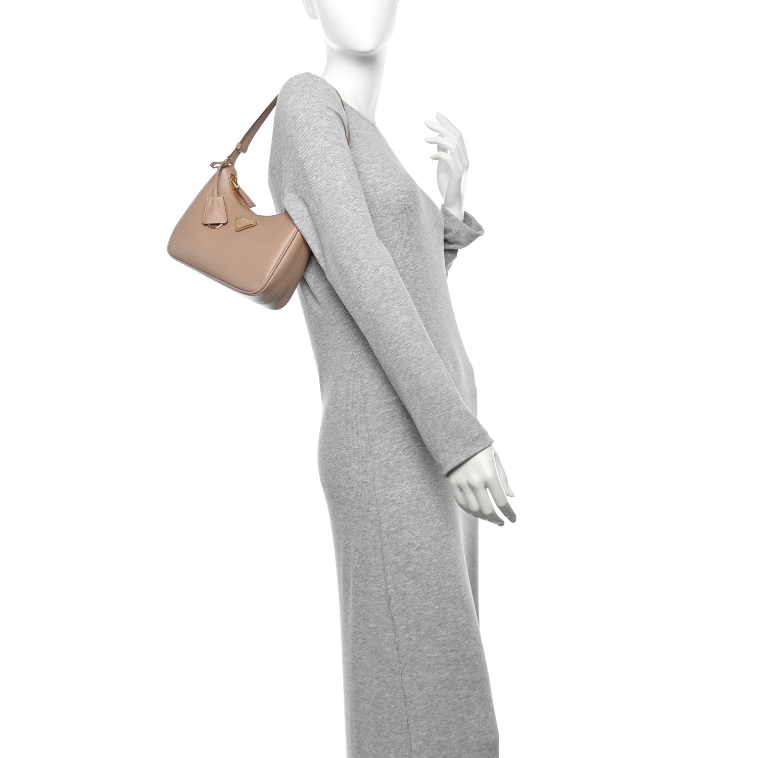 Prada Saffiano Lux Re-Edition Mini Shoulder Bag Cammeo 2 of 12
