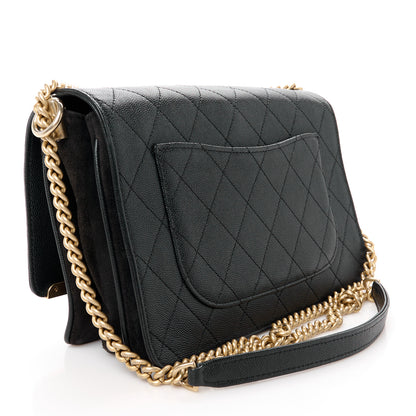 Chanel Caviar Suede Stitched Lady Coco Flap Black 3 of 10
