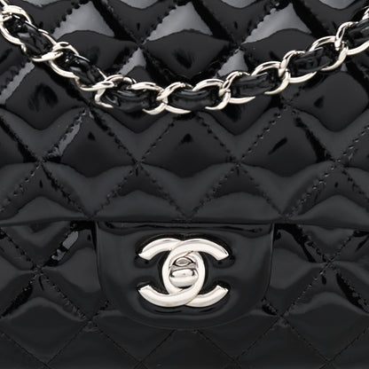 Chanel Patent Quilted Medium Double Flap Black 8 of 13