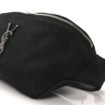 Saint Laurent Canvas Monogram Belt Bag Black 9 of 12