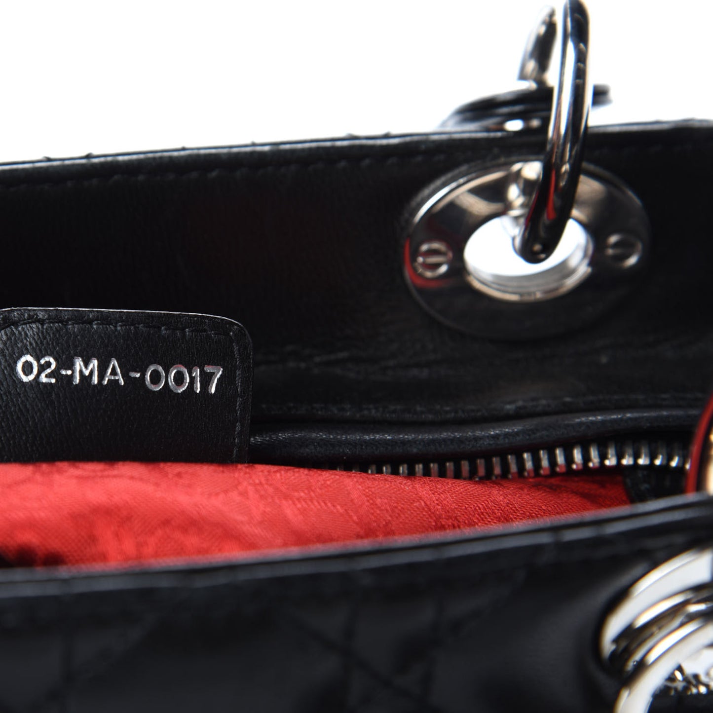 Lambskin Cannage Medium Lady Dior Black